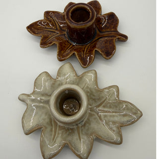 Ljusstake Oak Leaf - Beige
