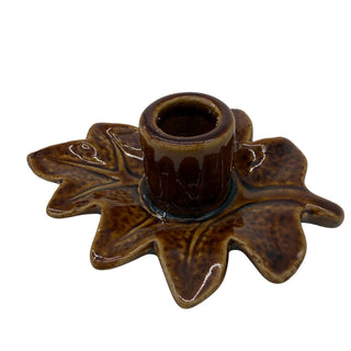 Ljusstake Oak Leaf - Brun