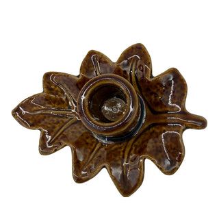 Ljusstake Oak Leaf - Brun