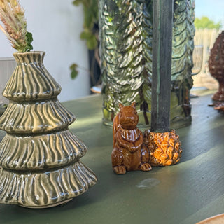 Ljusstake Pinecone Buddy - Brun