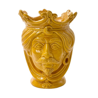 Testa Di Moro Vase 25cm Man Yellow