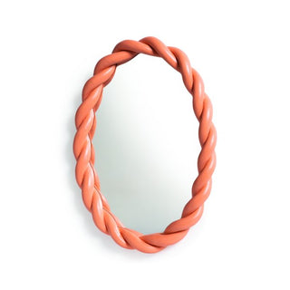 Spegel braid oval Rosa