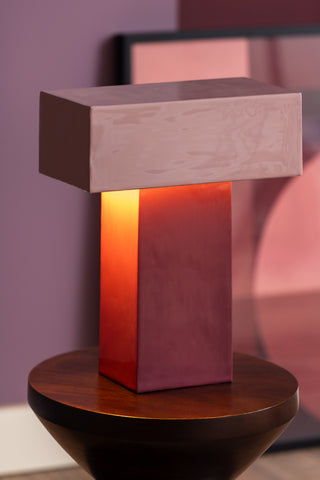 Table Lamp Grato Recto, Mauve & Lavender