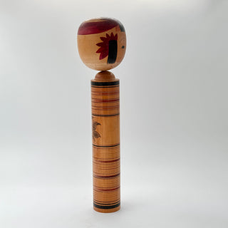 Dentō Kokeshi, Naruko, Black/Red 45cm
