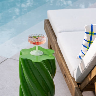 Champagnekupa Twirl Grön (Set om 2)