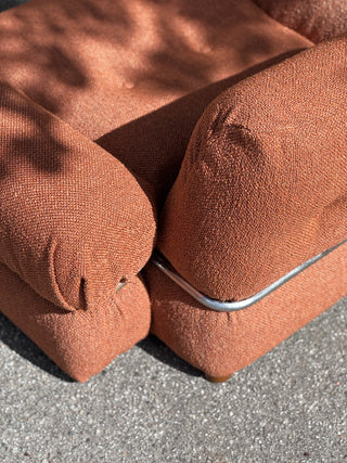 Sofa set 1970s Newly upholstered in Bouclé no.13