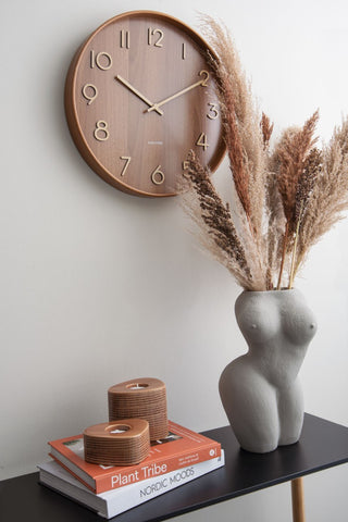 Wall clock Pure 40cm Dark wood