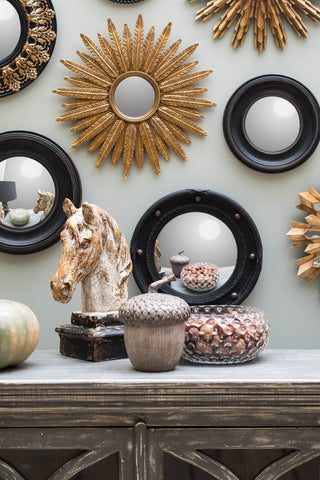 Spegel Konvex Golden Feathers