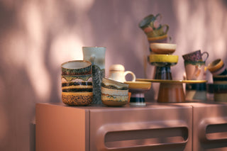 70s ceramics: Dessert bowl, Cliffs