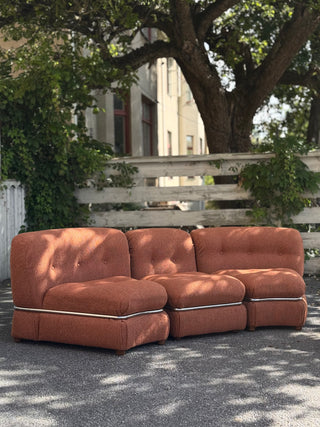 Sofa set 1970s Newly upholstered in Bouclé no.13