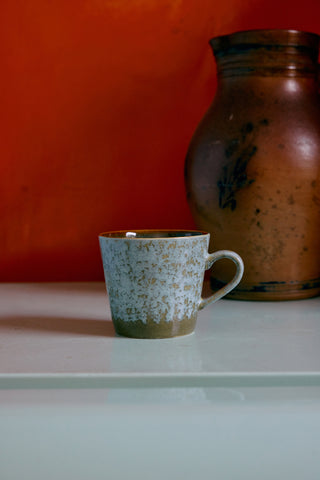 70s Ceramics: Cappuccino mug, Verdigris