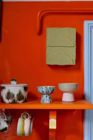 70s ceramics: Tapas Bowl On Base L, Slush