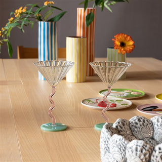 Cocktailglas Curve Rosa (Set om 2)