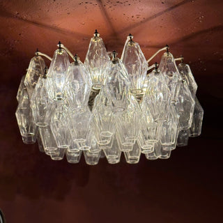 Vintage Murano Chandelier Poliedri Carlo Scarpa