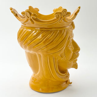 Testa Di Moro Vase 25cm Man Yellow