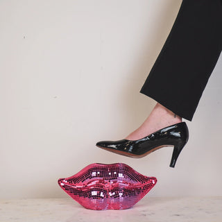 Skulptur Läppar Disco Rosa