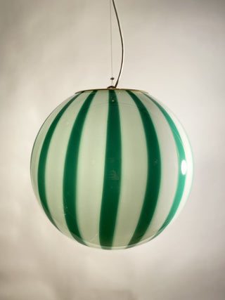 Murano Klotlampa Large Grön Stripe