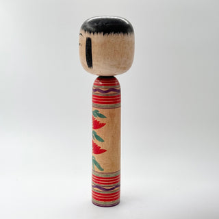 Dentō Kokeshi, Red/Green/Purple 40cm