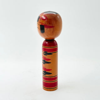 Dentō Kokeshi, Röd/Svart 18cm