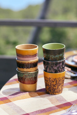 70s ceramics: Coffee mug Sunset