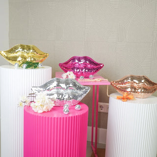 Skulptur Läppar Disco Rosa