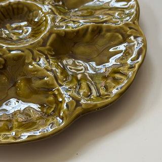 Oyster dish Faïencerie de Gien 50s