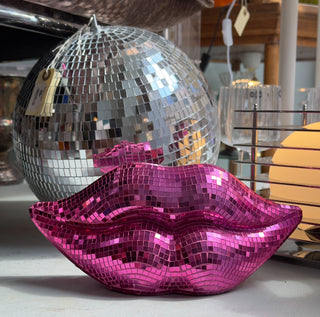 Skulptur Läppar Disco Rosa