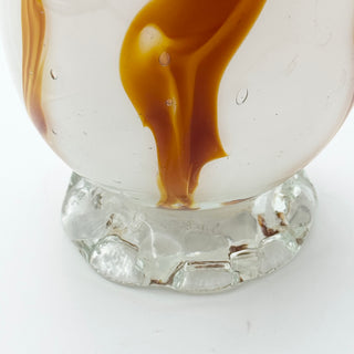 Munblåst Vas Vit/Bärnsten