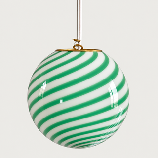 Murano Klotlampa 30cm Grön Swirl