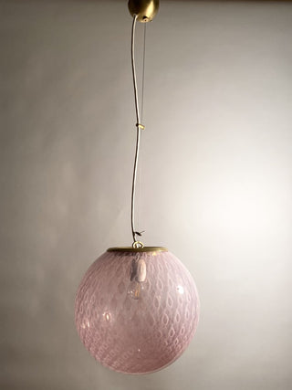 Murano Klotlampa Medium Rosa Påfågel