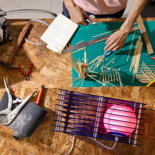 Table lamp LỚP Rectangular S Cobalt Blue