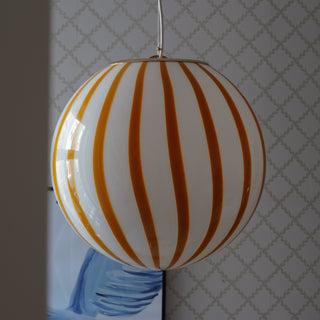 Murano Klotlampa Large Senapsgul Stripe