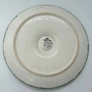 Oyster plate Quimper 60s Green