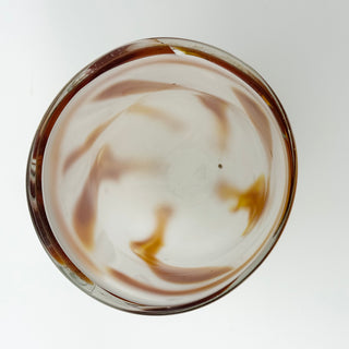 Munblåst Vas Vit/Bärnsten