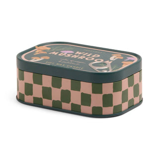 Mushroom Printed Tin Candle - Wild Mushroom