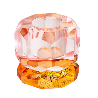 Candlestick Crystal, pink/amber,