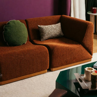 Module Rotondo Corner Olive Green Corduroy