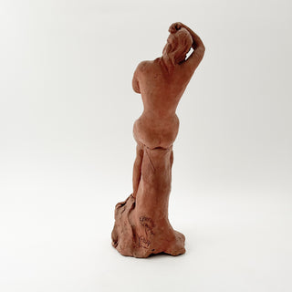 Skulptur Kvinna Lera