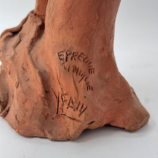 Skulptur Kvinna Lera