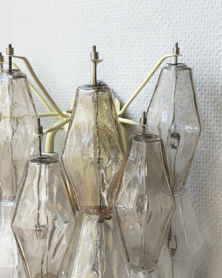 Pair of Poliedri Wall Lamps by Carlo Scarpa 1960s