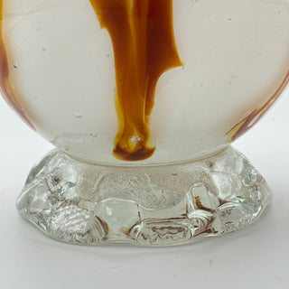 Munblåst Vas Vit/Bärnsten