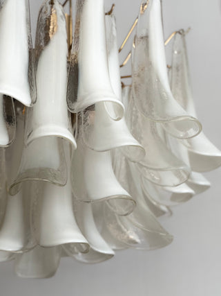 Vintage Murano Chandelier La Murrina Lattimo White