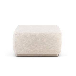 Rotondo Puff Module Olive Green Corduroy, Wooden Base