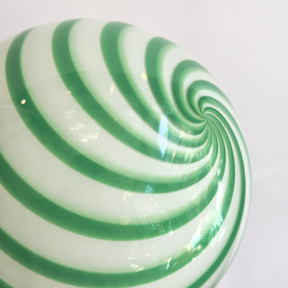 Murano Globe Lamp Small Green Swirl