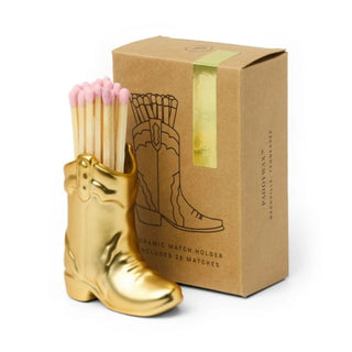 Tändstickshållare Cowboy Boot Guld