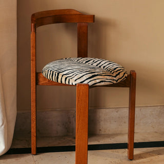Chair Laura, Tiger Velvet & Wood