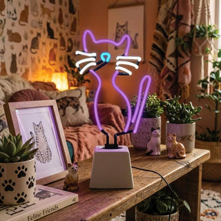 Neonlampa Katt