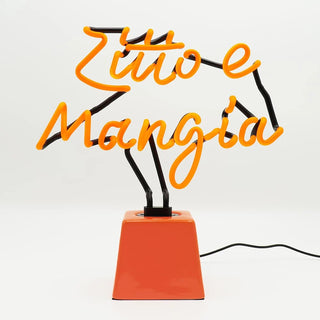 Zitto e Mangia (Shut Up & Eat) Ceramic foot Neon