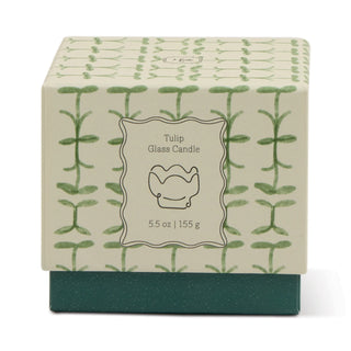 Scented Candle Tulip - Green/Dark Green - Verbena & Lemongrass