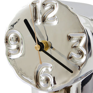 Retro Ceramic Clock Chrome